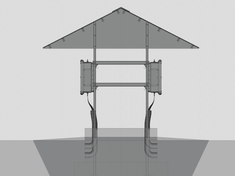 Central Inverter Connection - For 6 Inverters 3D 模型