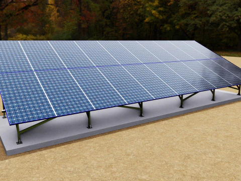 Sliding Panel System-2x10 Panel Layout 3D Model