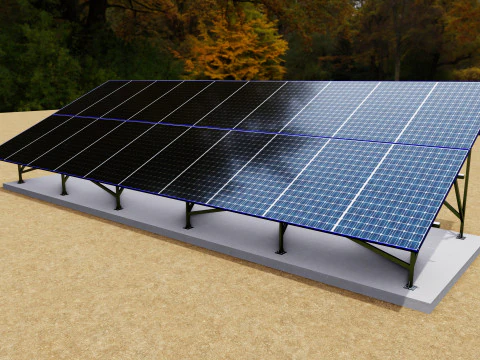 Sliding Panel System-2x10 Panel Layout 3D Model