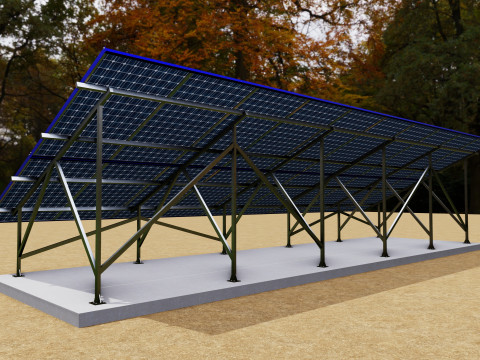 Sliding Panel System-2x10 Panel Layout 3D Модель
