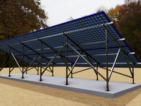 Sliding Panel System-2x10 Panel Layout 3D Model