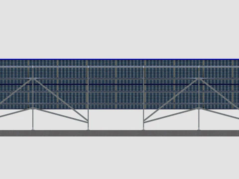 Sliding Panel System-2x10 Panel Layout 3D Model