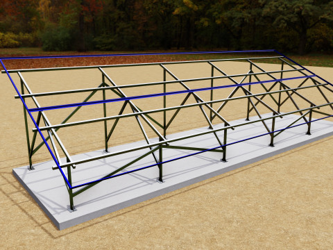 Sliding Panel System-2x10 Panel Layout 3D Модель