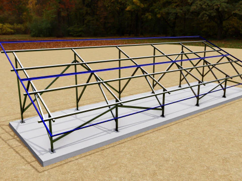 Sliding Panel System-2x10 Panel Layout 3D Model