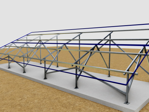 Sliding Panel System-2x10 Panel Layout 3D Модель