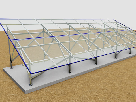Sliding Panel System-2x10 Panel Layout 3D Модель