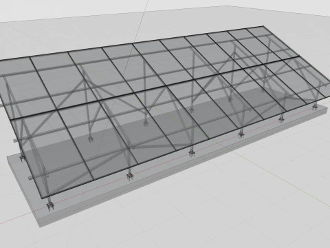 Sliding Panel System-2x10 Panel Layout 3D Model