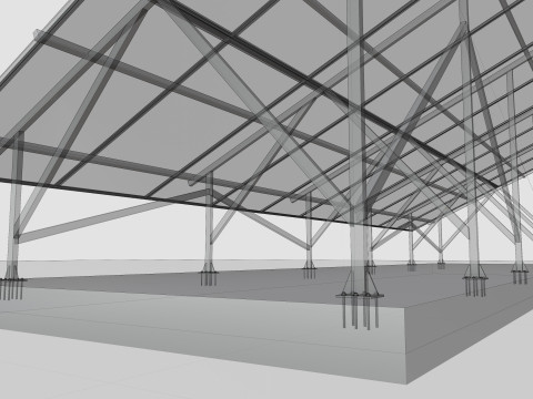 Sliding Panel System-2x10 Panel Layout 3D Модель