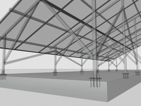 Sliding Panel System-2x10 Panel Layout 3D Model