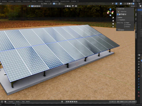 Sliding Panel System-2x10 Panel Layout 3D Model