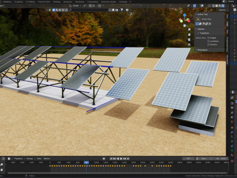 Sliding Panel System-2x10 Panel Layout 3D Модель