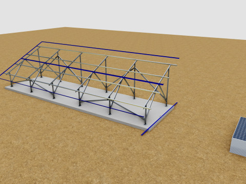 Sliding Panel System-2x10 Panel Layout 3D Модель
