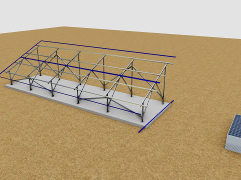 Sliding Panel System-2x10 Panel Layout 3D Model