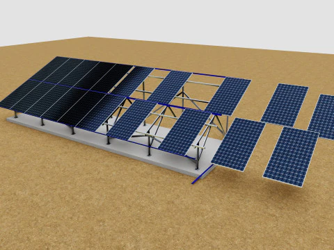 Sliding Panel System-2x10 Panel Layout 3D Model