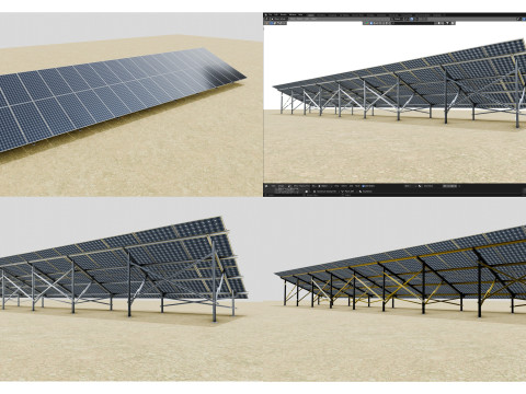 Mega Pack Solar Energy Construction Models and Technical Projects 3Dモデル