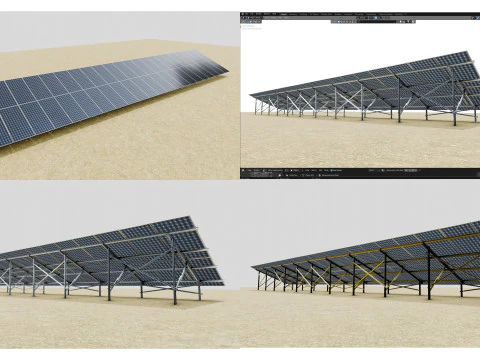 Mega Pack Solar Energy Construction Models and Technical Projects 3D Model
