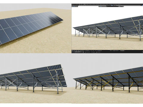 Mega Pack Solar Energy Construction Models and Technical Projects 3D Model