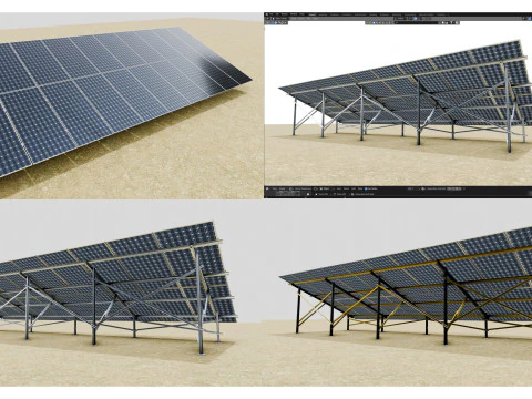 Mega Pack Solar Energy Construction Models and Technical Projects 3D Model