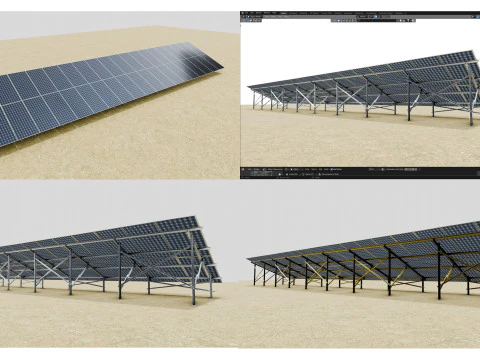 Mega Pack Solar Energy Construction Models and Technical Projects 3D Model