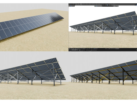 Mega Pack Solar Energy Construction Models and Technical Projects 3Dモデル