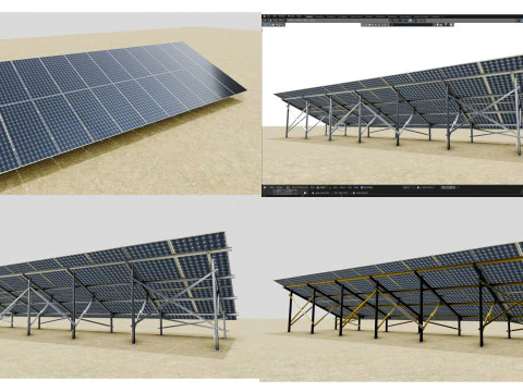 Mega Pack Solar Energy Construction Models and Technical Projects 3D Model