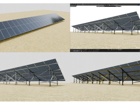 Mega Pack Solar Energy Construction Models and Technical Projects 3D Model