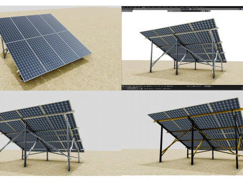 Mega Pack Solar Energy Construction Models and Technical Projects 3D Model