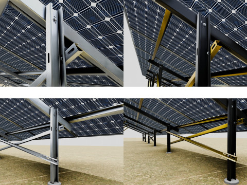 Mega Pack Solar Energy Construction Models and Technical Projects 3Dモデル