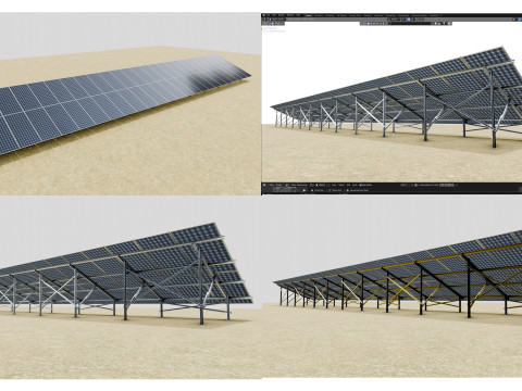 Mega Pack Solar Energy Construction Models and Technical Projects 3Dモデル