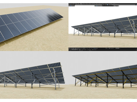 Mega Pack Solar Energy Construction Models and Technical Projects 3Dモデル