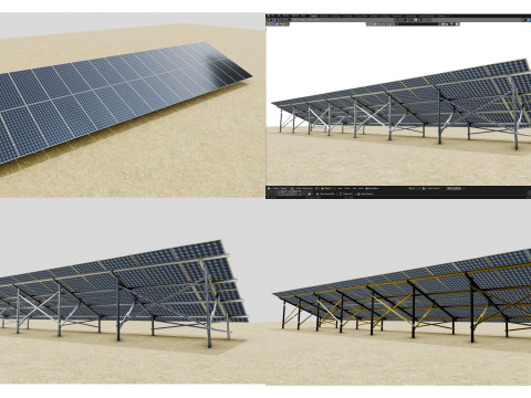 Mega Pack Solar Energy Construction Models and Technical Projects 3Dモデル