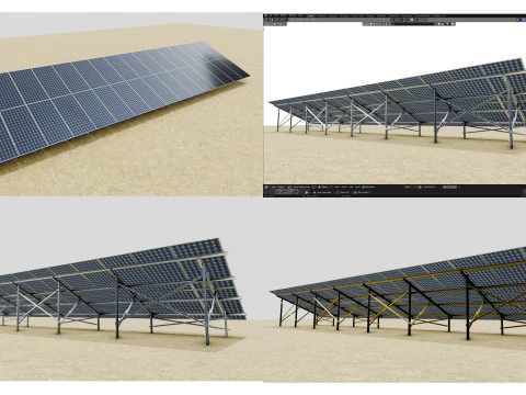 Mega Pack Solar Energy Construction Models and Technical Projects 3D Model