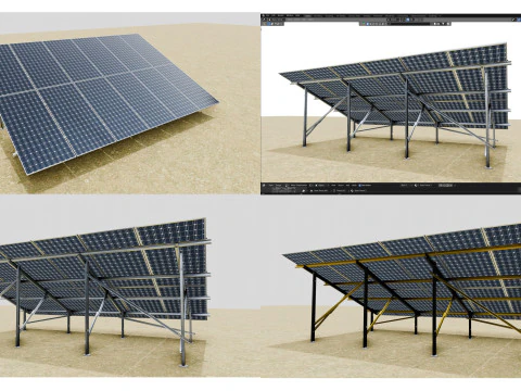 Mega Pack Solar Energy Construction Models and Technical Projects 3D Model
