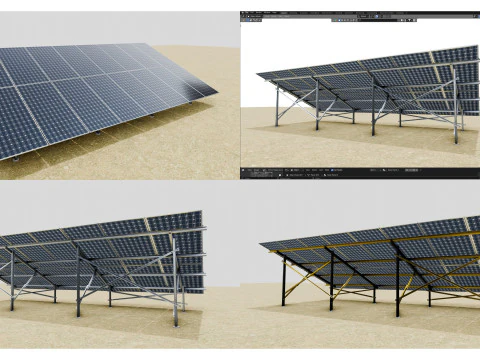 Mega Pack Solar Energy Construction Models and Technical Projects 3D Model