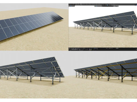 Mega Pack Solar Energy Construction Models and Technical Projects 3D Model