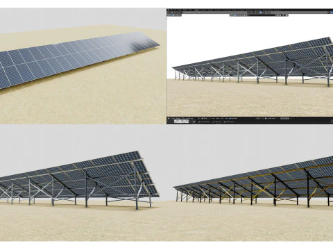 Mega Pack Solar Energy Construction Models and Technical Projects 3D Model
