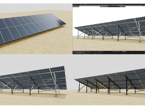 Mega Pack Solar Energy Construction Models and Technical Projects 3D Model