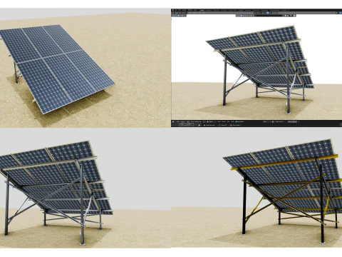 Mega Pack Solar Energy Construction Models and Technical Projects 3D Model
