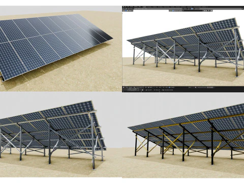 Mega Pack Solar Energy Construction Models and Technical Projects 3D Model