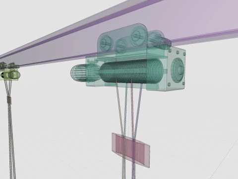 Overhead Cranes 3D Model