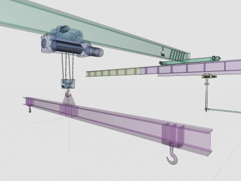 Overhead Cranes 3D Model