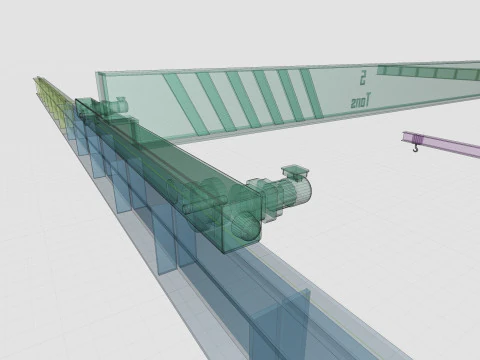 Overhead Cranes 3D Model
