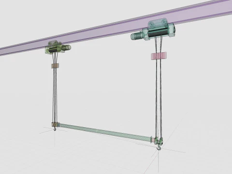 Overhead Cranes 3D Model