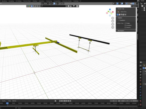 Overhead Cranes 3D Model