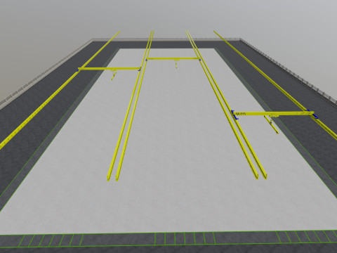 Steel Structure Warehouse-54mtx119mt 3D Model