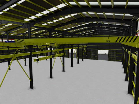 Steel Structure Warehouse-54mtx119mt 3D Model