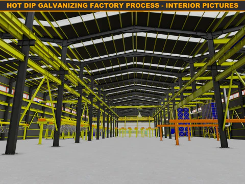 HOT DIP GALVANIZING FACTORY PROCESS 3D Model