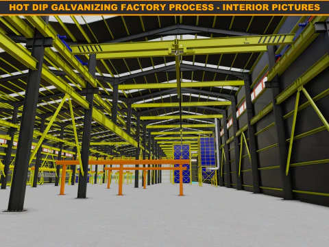 HOT DIP GALVANIZING FACTORY PROCESS 3D Model
