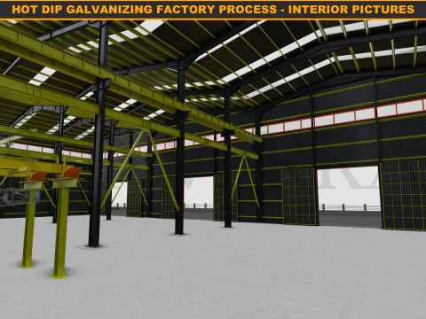 HOT DIP GALVANIZING FACTORY PROCESS 3D Model