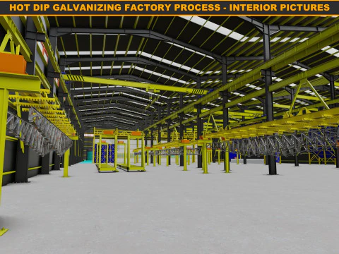 HOT DIP GALVANIZING FACTORY PROCESS 3D Model